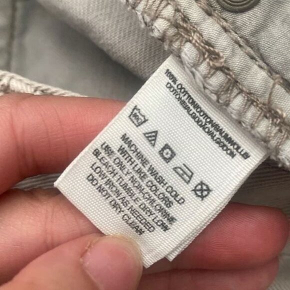 Free People Light Gray Frayed Hem Denim Cotton Shorts EUC Womens Sz 0 25 Waist - Picture 5 of 6